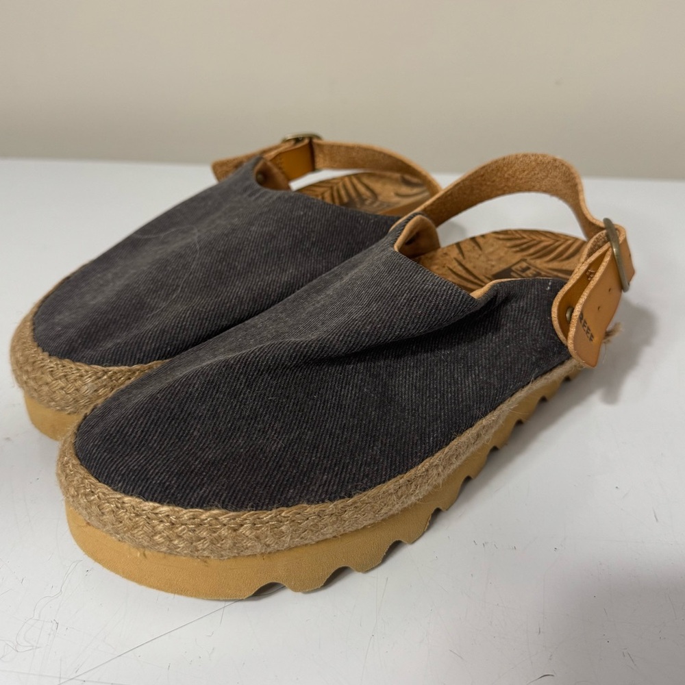 Reef Black and Tan Mules